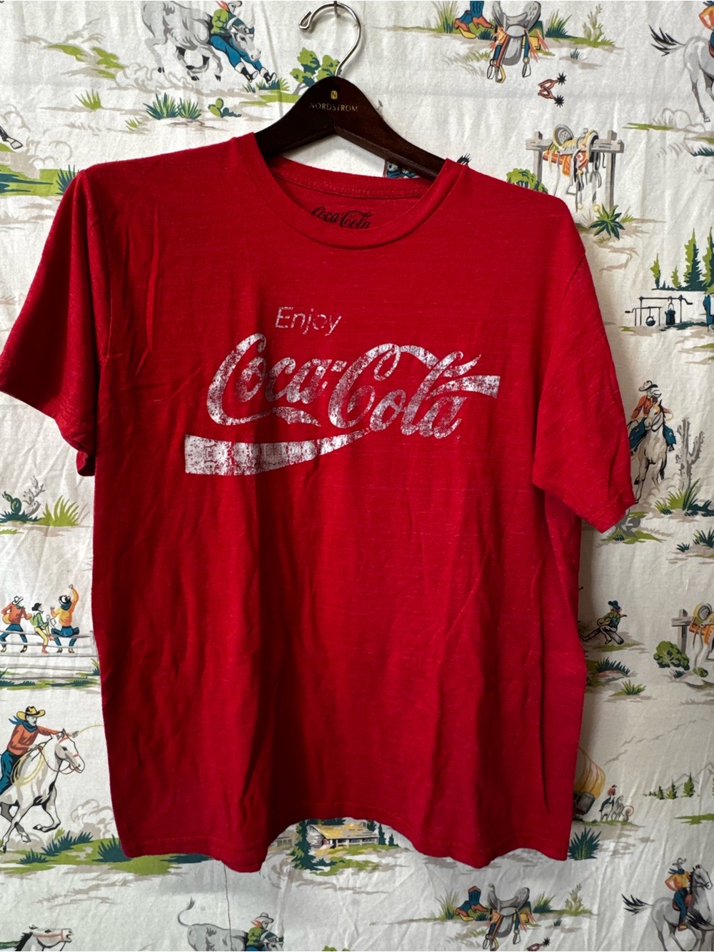 Coca Cola Men’s Red Logo T-Shirt size large